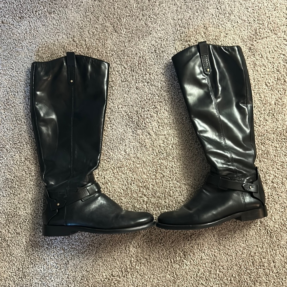 Tory Burch Galleon Antique Leather Derby Riding Boots sz 8